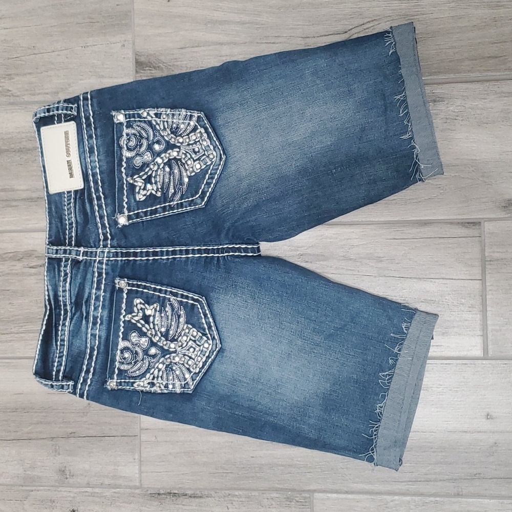 Denim couture shorts